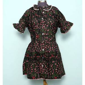 เสื้อครอปพิมพ์ลายดอกไม้สไตล์วินเทจสำหรับผู้หญิงทุกคน ใส่ได้ทั้งฤดูร้อนและฤดูหนาว ทรงสวย ใส่สบาย เป็นมิตรกับสิ่งแวดล้อม แห้งเร็ว น่ารัก - Product Image 1