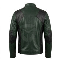 Blouson de moto moderne en cuir, imperméable, coupe-vent, coupe ajustée, pour la conduite en ville