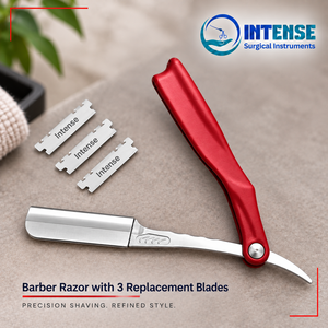 Navaja de Afeitar Profesional para Barbería con 3 Cuchillas de Repuesto de Acero Inoxidable, Herramienta Manual para Afeitar y Cortar el Cabello en Salón - Product Image 2
