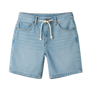 Shorts en jean 100 % coton style streetwear, imprimé hip-hop, en tissu éponge, délavé, vintage, pour homme, coupe ample, légers, personnalisables - Product Image 1