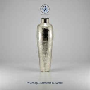 QAMAR OVERSEAS Silver Iron Handmade Modern Floor Flower Vase for Home and Wedding Decoration - Product Image 4