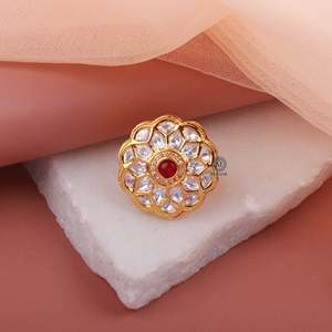 Riva Polki Designer Casual Women's Zircon Gemstone Fashion Ring - Product Image 5