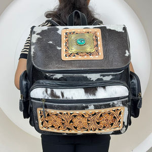 Ensemble de bagages assorti, sac de voyage et sac à dos Speedy moyen en cuir de vachette fait main personnalisé 2025 - Product Image 4