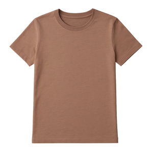 T-shirts d'été à manches courtes pour femmes, col rond, taille haute, en toile compressée, écologiques et respirants, en stock - Product Image 1