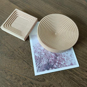Plateau de service nordique en bois, plateau décoratif en hêtre à motif vague d'eau pour le pain, l'encens, les accessoires de photographie et la décoration intérieure - Product Image 2