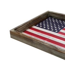 Luxury Crafts Rustic Design Wood Serving Tray for <b>Coffee</b> Tea Fruit & Wedding Decor for Home Restaurant Hotel - Product Image 5