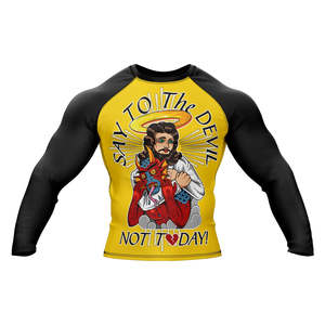 Lightweight Rash Guard for Men Latest Design Full <b>Sleeves</b> Gym Shirt with Plain Compression For Men Rush Guards - Product Image 1