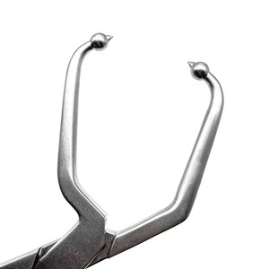 Pinzas de reducción pélvica manuales de acero inoxidable alemán, puntas esféricas rectas y curvas de 25 cm, instrumento ortopédico acetabular - Product Image 6