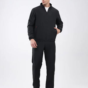 Latest Summer Casual Fashion Design Men's 2-Piece Customizable Heavyweight Track Suit Set Zipper Hoodie Fleece <b>Material</b> Custom - Product Image 1