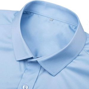 Camisas de Vestir Formales para Hombre Cortex, Manga Larga, Elásticas, Sin Arrugas, Corte Regular, Sólidas, Casuales de Negocios, para Boda, con Botones - Product Image 4