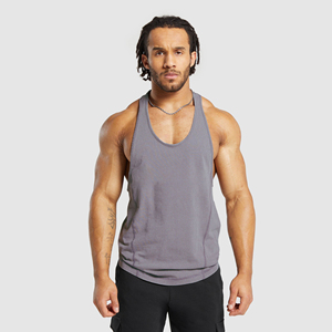 Custom Design Your Own Stringer <b>Mens</b> Mid-Weight Washed French Terry Fleece Cut Off Muscle Fitness Clothing Tank Top - Product Image 1