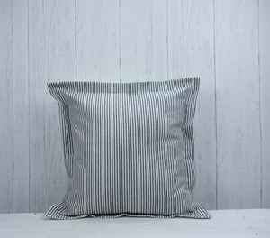 Funda de Cojín Decorativa para Sofá, 100% Algodón Tejido con Rayas Finas, Tipo Sobre, 18x18 / 20x20 - Product Image 6