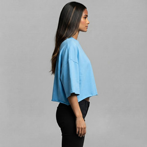 เสื้อยืดผู้หญิงคอลเลคชั่นใหม่ปี 2026 ผ้าฝ้าย 100% 220GSM สวมใส่สบายๆ ในฤดูร้อน ทรงปกติ แขนสั้น คอกลม ตกแต่งด้วยลายปัก - Product Image 3
