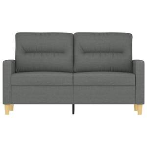 โซฟา 2 ที่นั่ง สีเทาเข้ม สำหรับห้องนั่งเล่น ทำจากเท็กซ์ไทล์ พร้อมโครงโลหะและโพลีเอสเตอร์ เฟอร์นิเจอร์ที่ทนทานและมีสไตล์ - Product Image 3