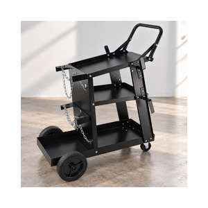 Professional 3 Tier Welding Cart With Gas Cylinder Holder, Tool Storage, Machine Platform And Heavy Duty Rolling <b>Wheels</b> GAR050 - Product Image 1