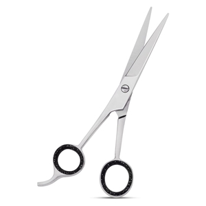 กรรไกรตัดผมสวยงาม ปลายใบมีดคมสำหรับการตัดอย่างแม่นยำ ใช้ในบ้านและร้านเสริมสวย สแตนเลสเกรดพรีเมียม (สีเงิน) - Product Image 1