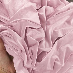 Luxury Modern Light Onion Velvet Fabric Solid Plain 100% Polyester Medium Weight Woven Material Wedding Dresses Home Curtain - Product Image 6