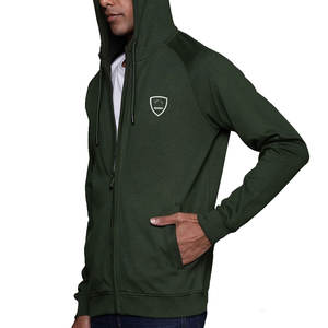 Sudadera con capucha de lana de algodón 100% para hombre, chaqueta de invierno con cremallera suave de calidad, logotipo bordado, patrón sólido, lavado a la piedra, fabricante directo - Product Image 6