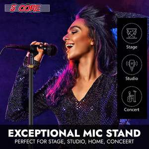 Soporte de Micrófono Universal MS RBL de 5 Núcleos, Base con Peso, Altura Ajustable, Clip de Gestión de Cables, Modelo para Instrumentos Musicales - Product Image 5