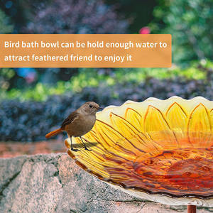 Ornement de jardin pour amoureux des oiseaux, bain d'oiseaux artistique, décoration de jardin pour la faune, décoration inspirée de la nature, centre de table extérieur pour oiseaux - Product Image 3