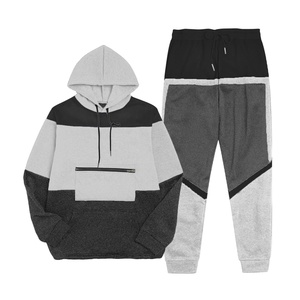 High Quality Custom Men's Cargo Hoodie Jogger Sets <b>Reflective</b> Printed Fleece Tracksuits Sweatpants Breathable Windproof - Product Image 1