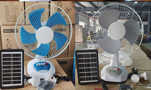 Ventilador de Escritorio Portátil Recargable de 12 Pulgadas y 9W con Cable de Panel Solar de 3 Metros, 3 Aspas y 6 Horas de Duración de la Batería - Product Image 6