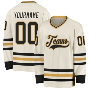 Maillot de hockey personnalisé noir-ancien or OMMIZ INDUSTRY, le plus vendu en gros - Product Image 1
