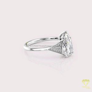 Anillo de compromiso de moissanita más vendido, elegante accesorio de moda nupcial disponible con calidad y precio de exportación. - Product Image 3