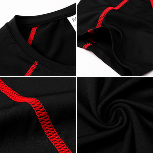 เสื้อยืดกีฬาแบบกำหนดเอง แห้งเร็ว กระชับกล้ามเนื้อ ผ้ายืดสแปนเด็กซ์ - Product Image 3