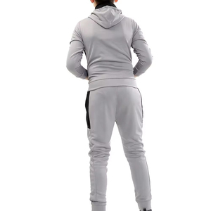 Chándal Unisex Gris con Capucha 2026, Cremallera Completa, Color Sólido, Estilo Casual, Poliéster Algodón, Estilo Otoñal, Corte Regular - Product Image 3