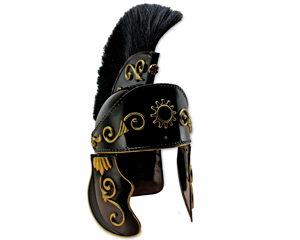Auténtico Casco Romano Oscuro de Centurión Galea, Réplica Histórica de Armadura Hecha a Mano en Metal para Coleccionistas y Reenactaciones - Product Image 1