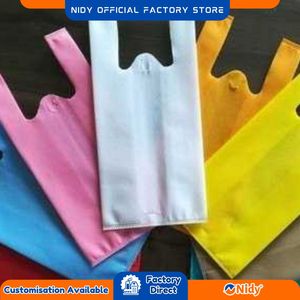 NIDY Plain W Cut Non Woven Grocery Bag Eco Friendly Reusable Shopping Carry Bag for Retail Supermarket and Daily Use. - Product Image 4