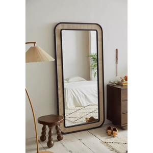 Wholesale Modern <b>Irregular</b> Wall <b>Mirror</b> with Black Wood Frame Unique Decorative <b>Mirror</b> for Living Room Customizable Large Size - Product Image 5