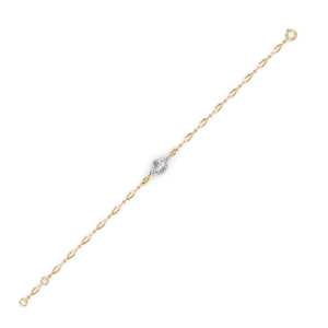 Pulsera Clásica de Oro Sólido de 18K con Diamantes de Corte Pera y Engaste de Garra, Joyería de Eslabones para Mujer, Estilo Compromiso - Product Image 2