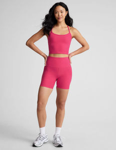 Nouveaux ensembles pour femmes OEM Heather rose vif, ensemble 2 pièces, haut et legging taille haute mi-longueur, nouvelle collection sans couture apparente, taille naturelle - Product Image 4