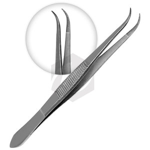 Pinzas de Acero Inoxidable de Punta Fina, Rectas y Curvas de 5 Pulgadas, para Depilación de Cejas y Eliminación de Vello Encarnado, Instrumentos Médicos - Product Image 3
