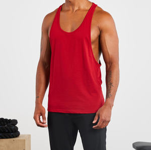 Camiseta sin mangas para hombre, estilo stringer, para gimnasio, de verano, cuello redondo, algodón/fibra de bambú, antibacteriana, de secado rápido. - Product Image 1