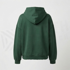 Sudadera con capucha de felpa francesa transpirable con cremallera, lavado ácido resistente al desgaste solar, anti-bolitas, talla grande, para mujer, ropa premium - Product Image 2