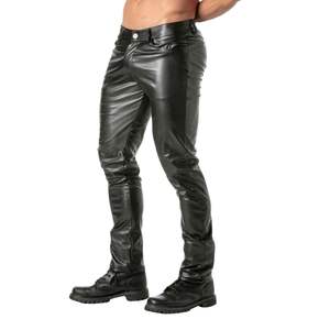 Pantalones de Cuero Estilo Kinky para Hombre, Negros, Ajustados, Sexys, para Discoteca, Fiesta Nocturna, Pantalones de Moda, Estilo Premium - Product Image 3