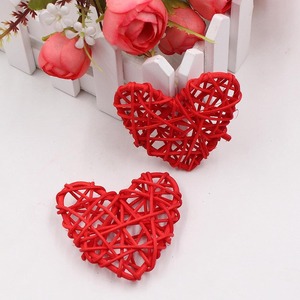 Adornos de regalo para el Día de San Valentín, dijes de ratán natural en forma de corazón, corazones decorativos de la más alta calidad - Product Image 4