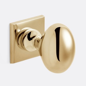 Modern Solid Brass Door <b>Knob</b> Plate Passage Privacy Shiny <b>Gold</b> Furniture Handle Traditional Dummy Design Eco-Friendly Antirust - Product Image 1