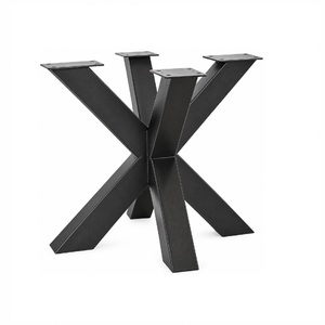 Patas de Mesa de Comedor de Diseño Industrial en Metal y Hierro con Diseño en X, de Alta Calidad, Resistentes, Tamaño Personalizado, para Uso en Hoteles, Restaurantes y Cocinas al Aire Libre - Product Image 1