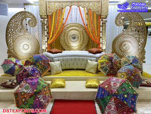 Mehndi Sangeet Stage Low Seating Benches <b>Moroccan</b> <b>Wedding</b> Event Fiberglass Durable Seat <b>Chairs</b> Decor Stools - Product Image 4