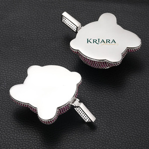 Colgante de Dibujos Animados Kirbo, Chapado en Oro de 18K, Plata 925, Diamante Cultivado en Laboratorio, Diamante de Imitación, Joyería de Regalo Unisex - Product Image 2
