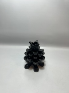 Juego de Portavelas Modernos de Aluminio Negro Mate con Diseño de Piña, Candelabros Florales en Capas, Decoración de Mesa para Hotel, Venta al Por Mayor - Product Image 6