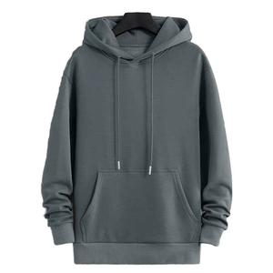 Sweat-shirts à capuche unisexes personnalisés à manches longues avec logo OEM, couleur unie, décontractés, 100% coton, molleton/polaire française, séchage rapide - Product Image 1