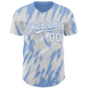 Maillot de baseball personnalisé à boutons, séchage rapide, pour équipe sportive, 100 % coton biologique, anti-bactérien, imprimé sérigraphié, manches courtes - Product Image 2