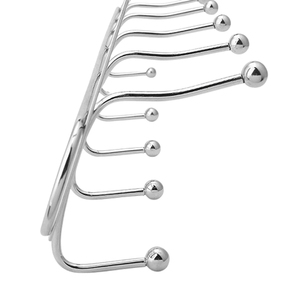Simple Style Stainless Steel Metal Unique Silver Shinny Polished Wall Mounted Hanger Vintage New Style - Product Image 1