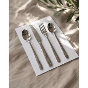Juego de Cubiertos Modernos de Acero Inoxidable, Acabado Espejo, Resistentes al Óxido, Diseño Minimalista, Cubiertos para Boda - Product Image 6