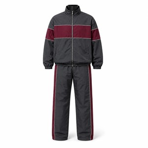 Unisex Color Blocked <b>Windbreaker</b> Sets With Zipper Closure Windproof Polyester Jacket And Pants Set All Seasons Wear - Product Image 3